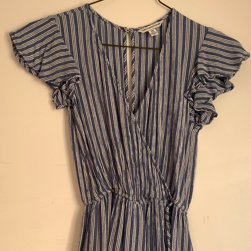 Striped Summer Ruffle Dress